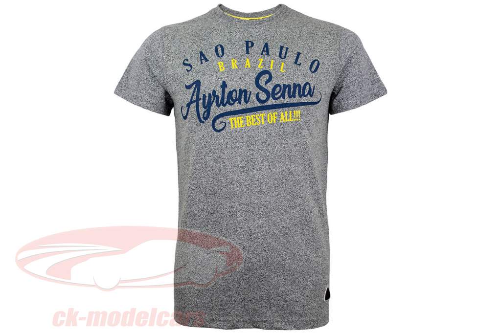 Ayrton Senna T-Shirt Vintage Sao Paulo gray melange