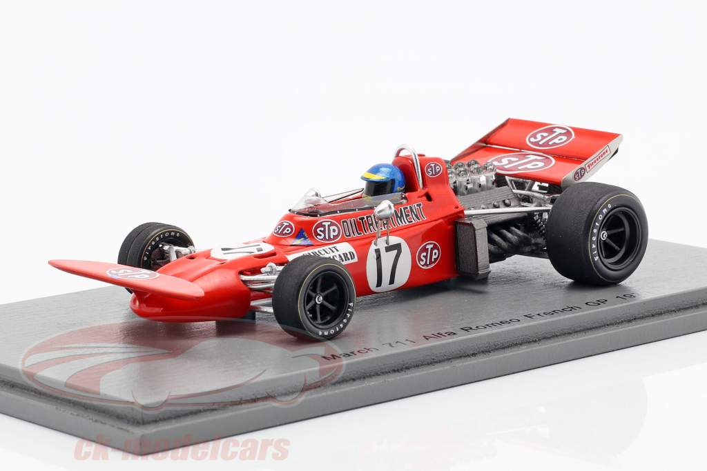 Ronnie Peterson March 711 #17 français GP formule 1 1971 1:43 Spark