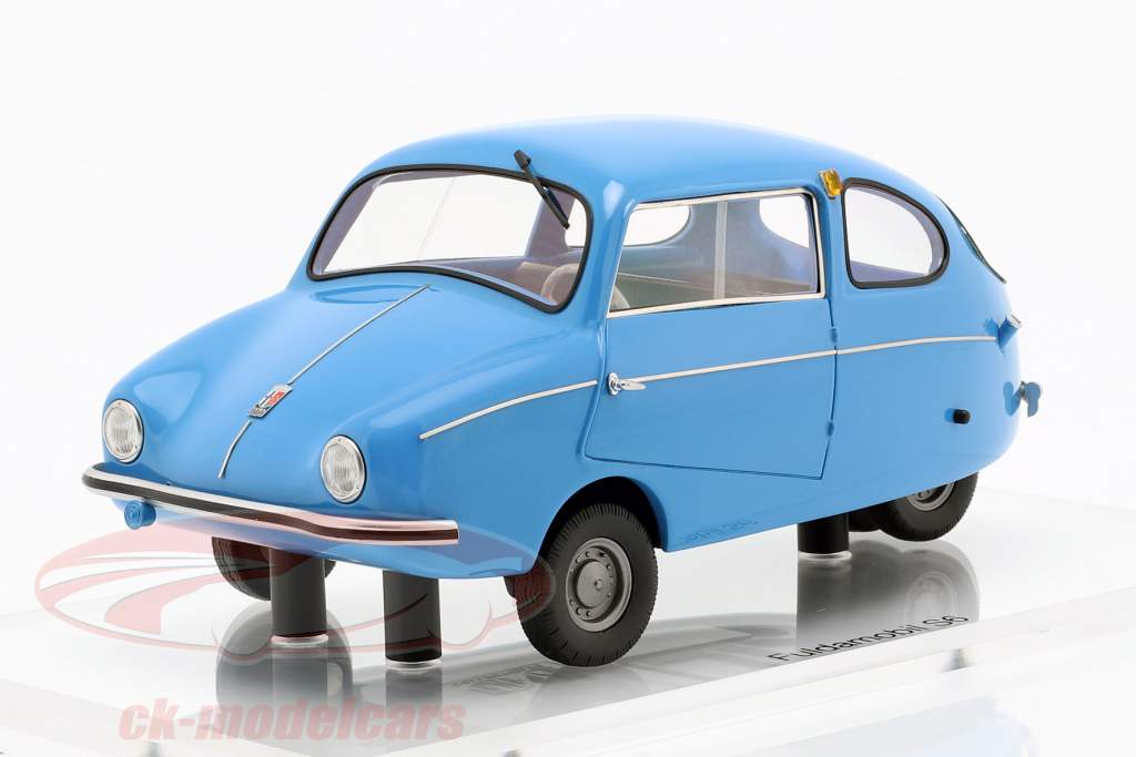 Fuldamobil S6 ano de construção 1956 azul 1:18 DNA Collectibles