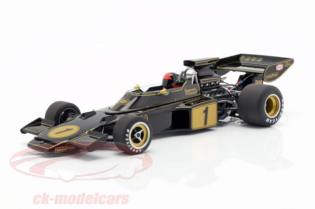 Emerson Fittipaldi Lotus 72E #1 formule 1 1973 met bestuurder figuur 1:18 AUTOart