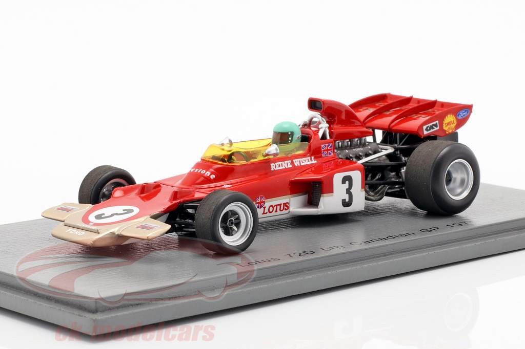 Reine Wisell Lotus 72D #3 5. canadisk GP formel 1 1971 1:43 Spark