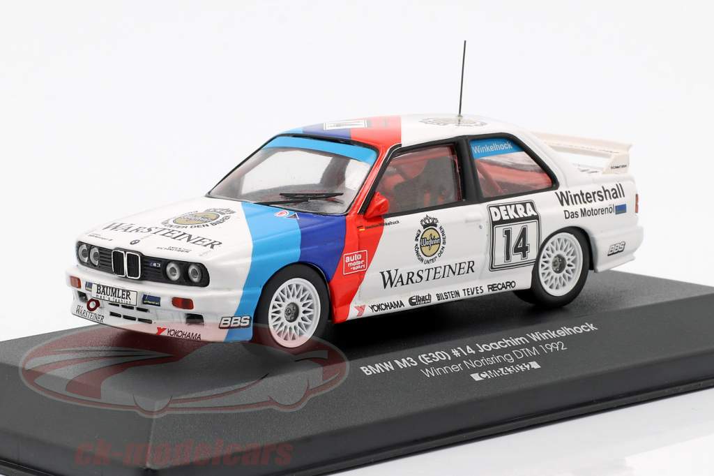 BMW M3 (E30) #14 gagnant Norisring DTM 1992 Joachim Winkelhock 1:43 CMR