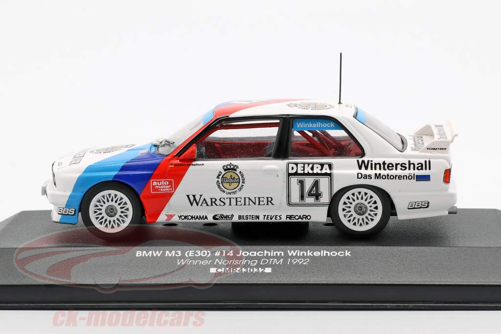 BMW M3 (E30) #14 vincitore Norisring DTM 1992 Joachim Winkelhock 1:43 CMR