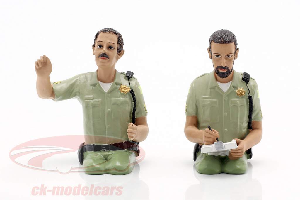2 Sheriff Figures Set 1:18 American Diorama