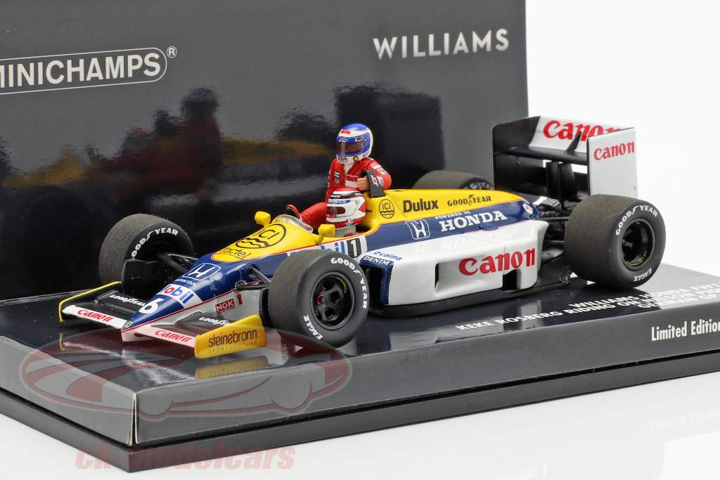 Minichamps 1 43 Rosberg Riding On Piquet Williams Fw11 6 German Gp F1 1986 Model Car