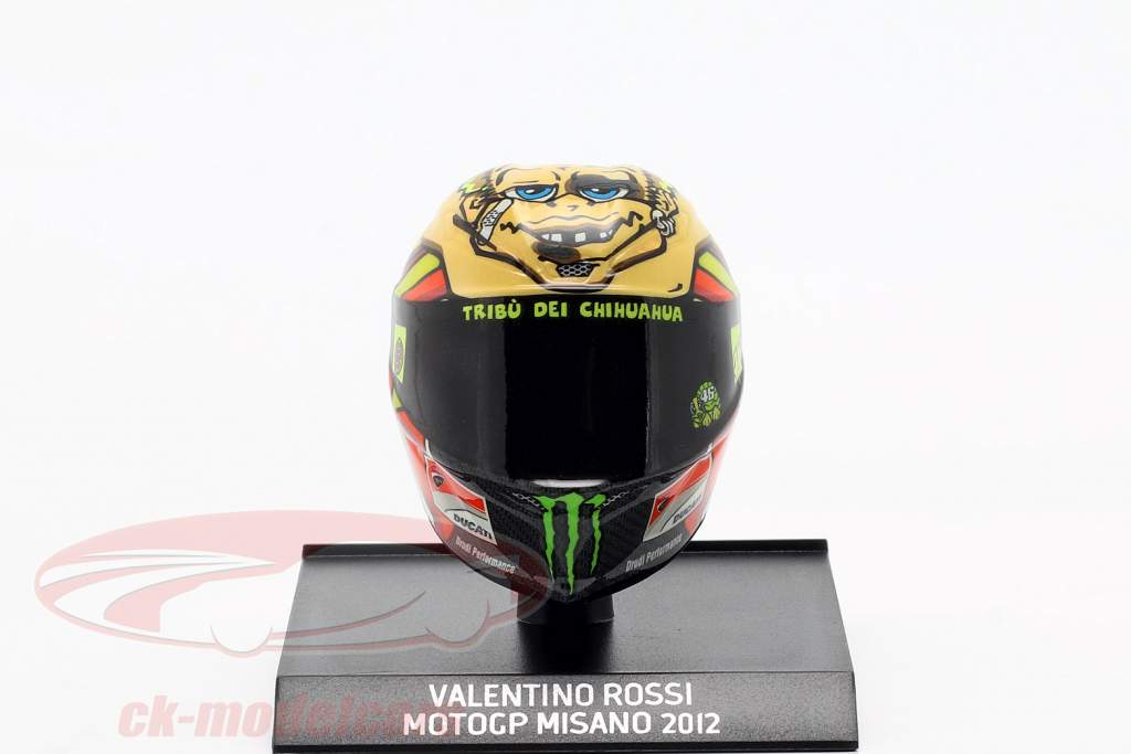 Valentino Rossi MotoGP Misano 2012 AGV Helm 1:10 Minichamps
