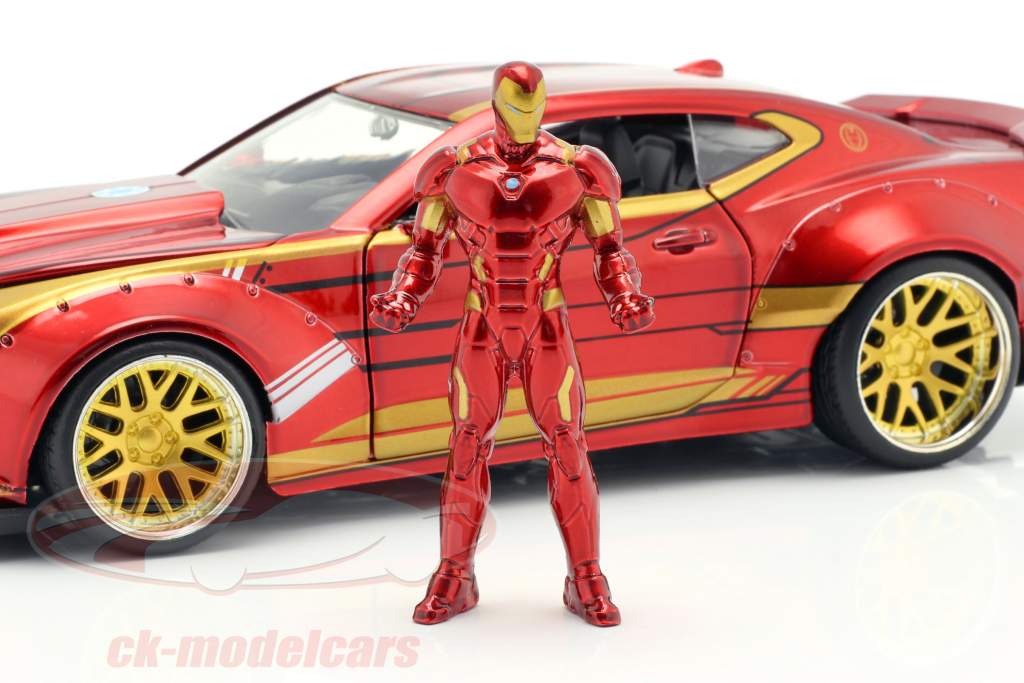 Chevrolet Camaro 2016 con cifra Iron Man Marvel's The Avengers rosso / oro 1:24 Jada Toys