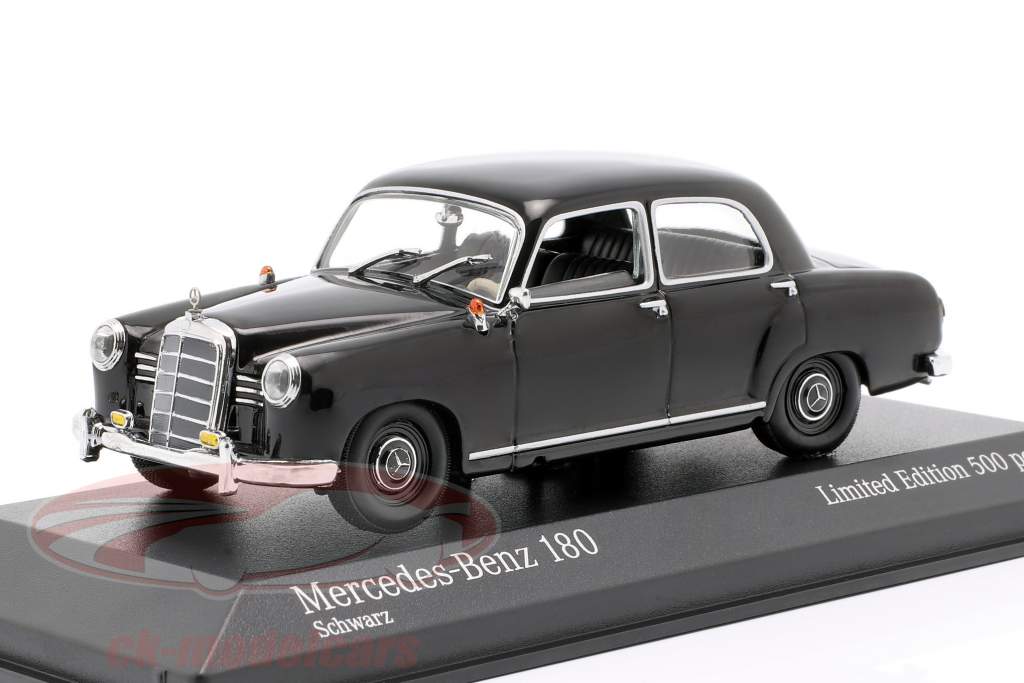Mercedes-Benz 180 (W120) Bouwjaar 1955 zwart 1:43 Minichamps