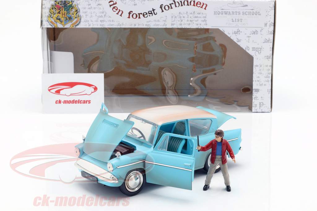 Ford Anglia anno di costruzione 1959 con Harry Potter cifra azzurro 1:24 Jada Toys