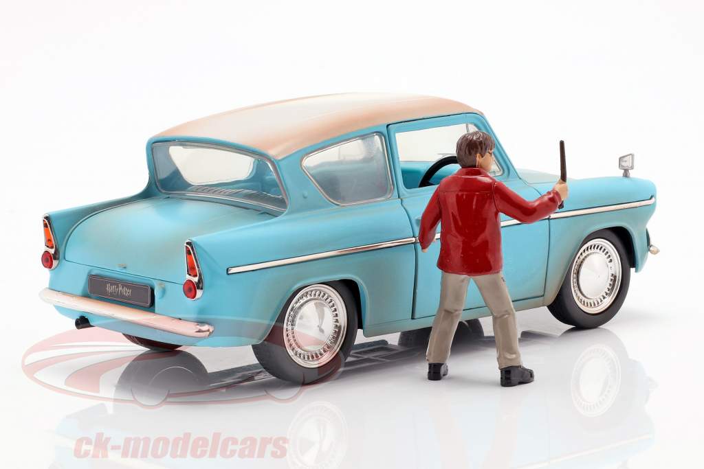 Ford Anglia year 1959 with Harry Potter figure light blue 1:24 Jada Toys