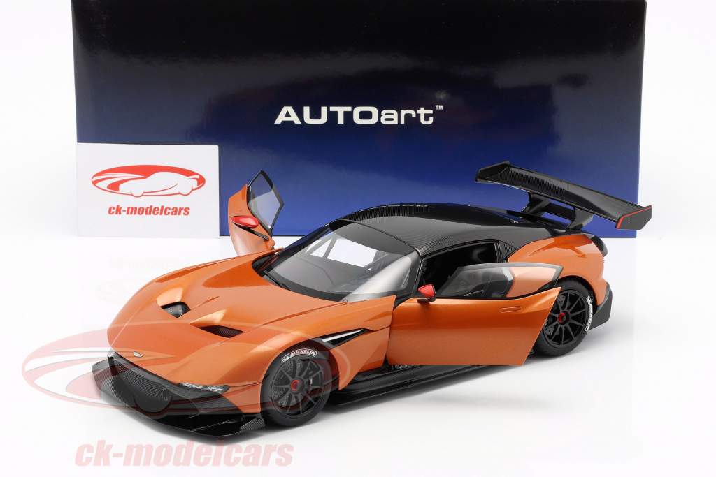 Aston Martin Vulcan année de construction 2015 Madagascar orange 1:18 AUTOart