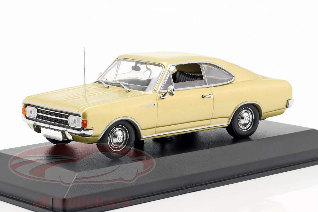 Opel Rekord C coupe year 1966 gold 1:43 Minichamps