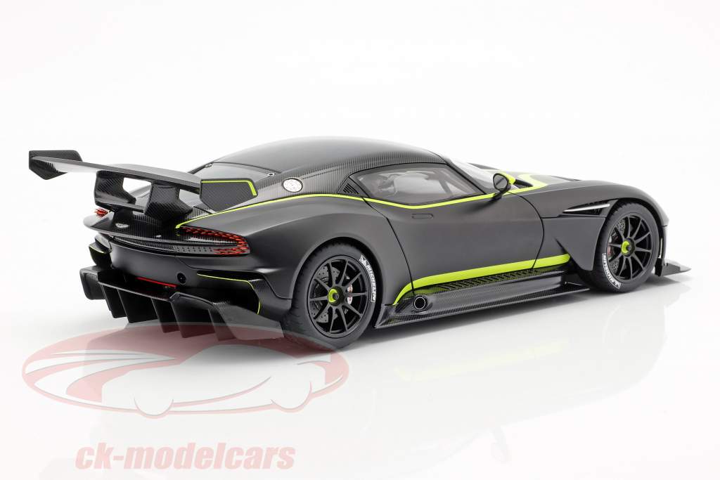 Aston Martin Vulcan Opførselsår 2015 måtten sort / lime grøn 1:18 AUTOart