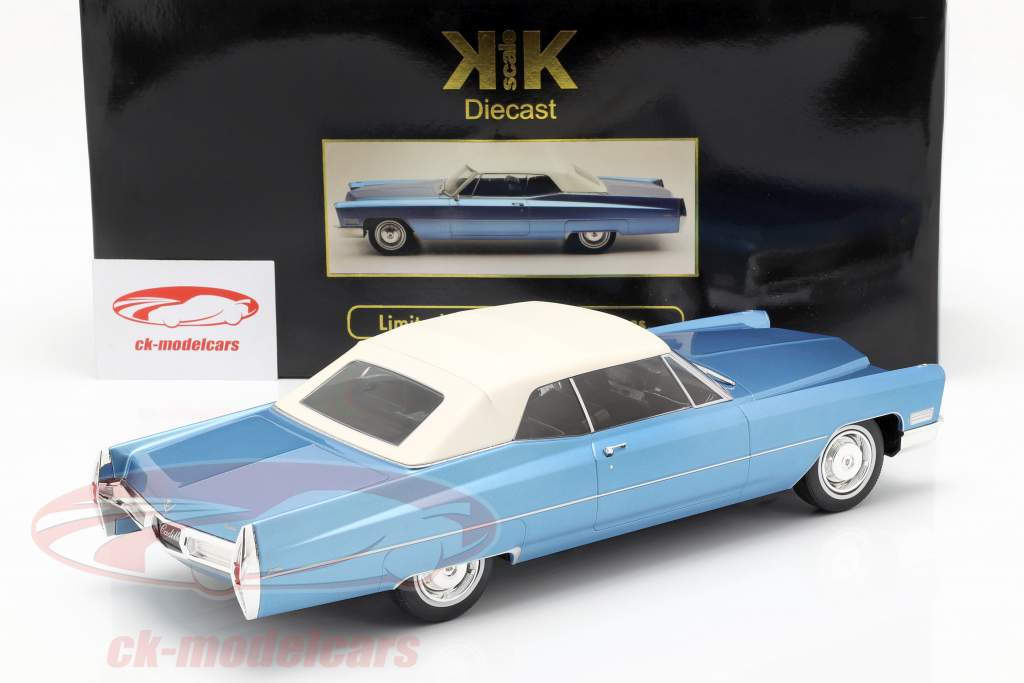 Cadillac DeVille Convertible with Soft top 1967 light blue metallic 1:18 KK-Scale