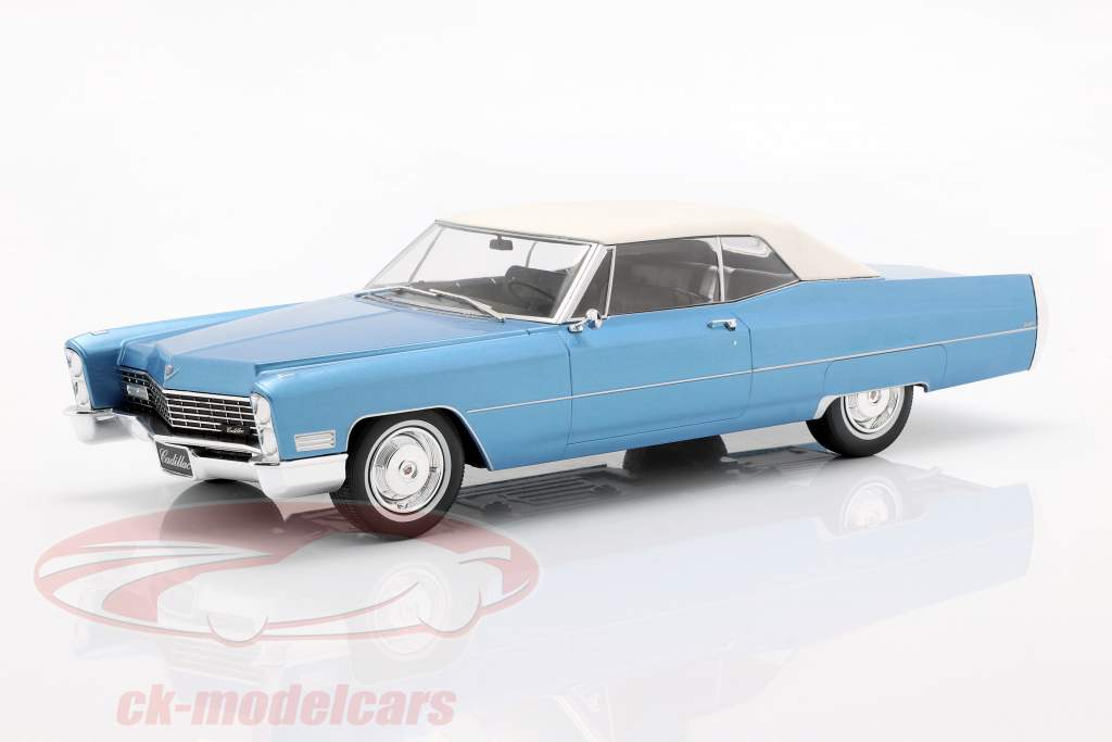 Cadillac DeVille Convertible with Soft top 1967 light blue metallic 1:18 KK-Scale