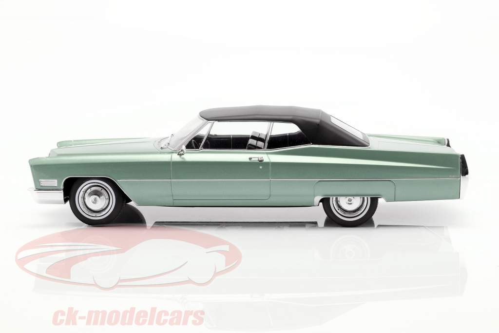 Cadillac DeVille Convertible com softtop 1968 luz verde metálico 1:18 KK-Scale