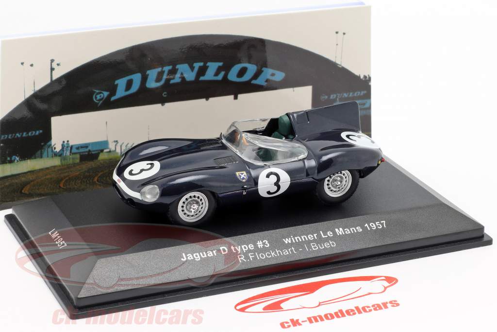 Jaguar D-type #3 ganador 24h LeMans 1957 Flockhart / Bueb 1:43 Ixo