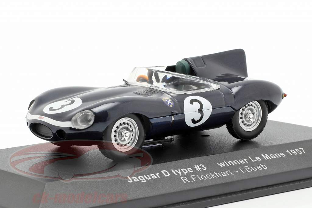 Jaguar D-type #3 winnaar 24h LeMans 1957 Flockhart / Bueb 1:43 Ixo
