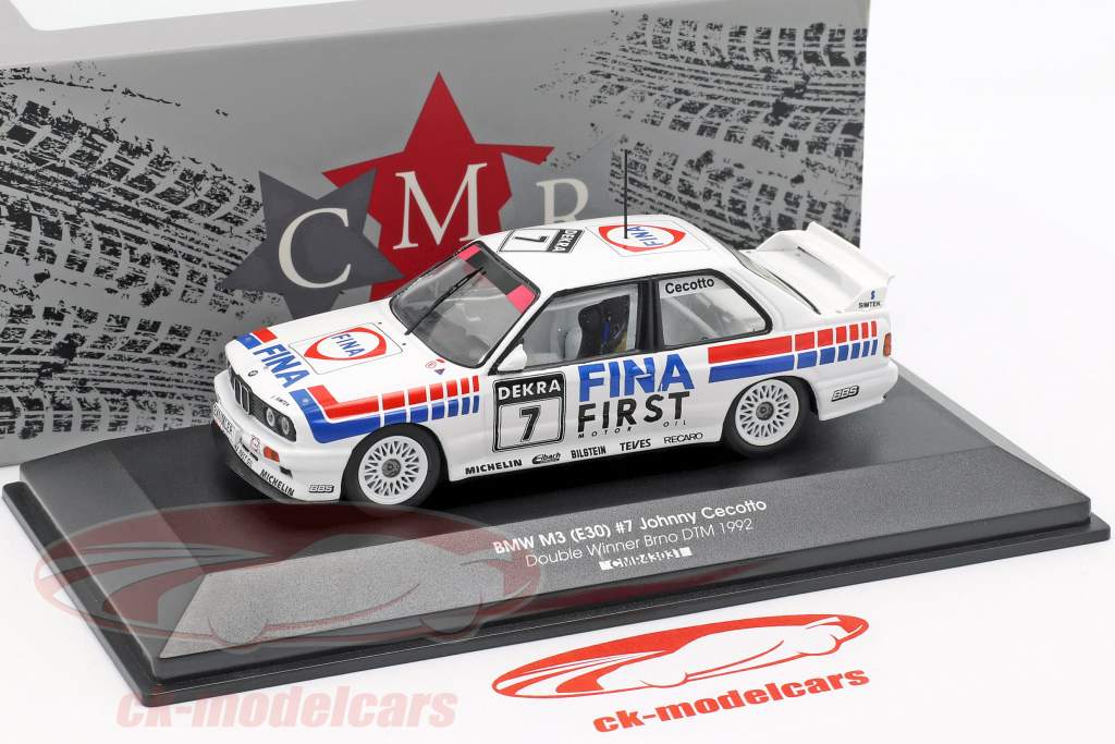 BMW M3 (E30) #7 Doppelsieger Brno DTM 1992 Johnny Cecotto 1:43 CMR