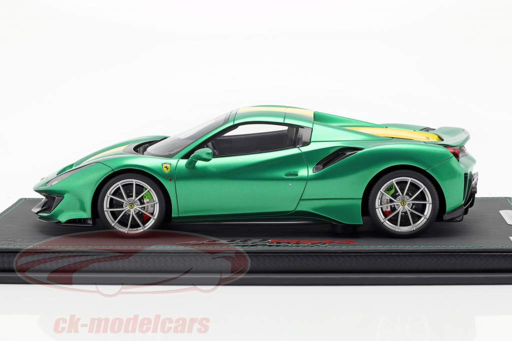 Ferrari 488 Pista Spider Closed Top Year 2018 Enzo Green Metallic 118 Bbr