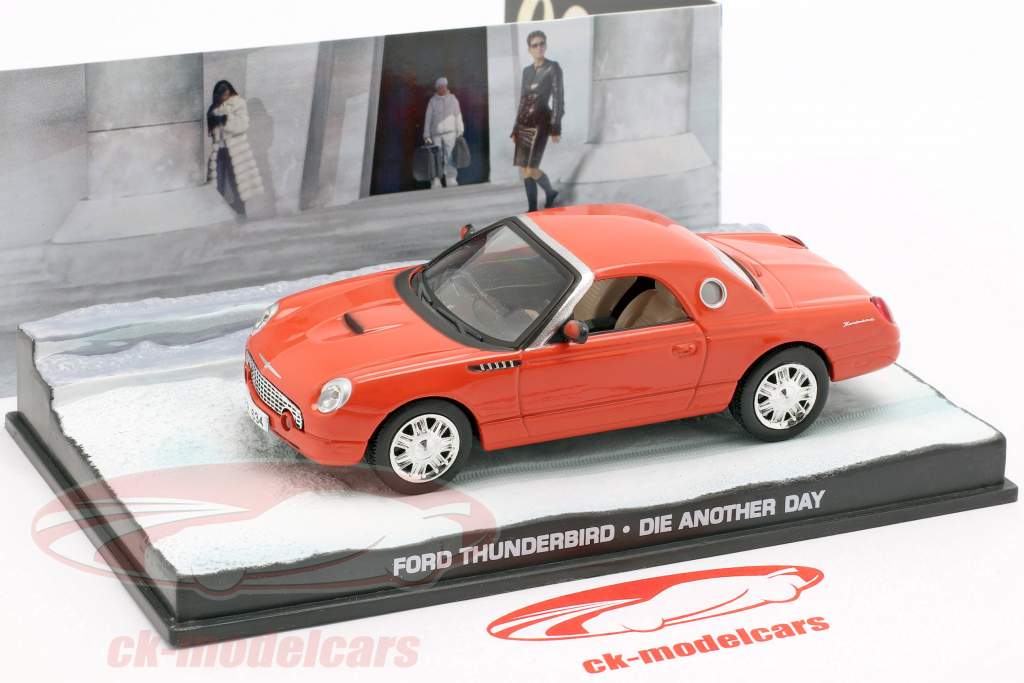 Ford Thunderbird auto James film di James Bond Die Another Day arancione 1:43 Ixo
