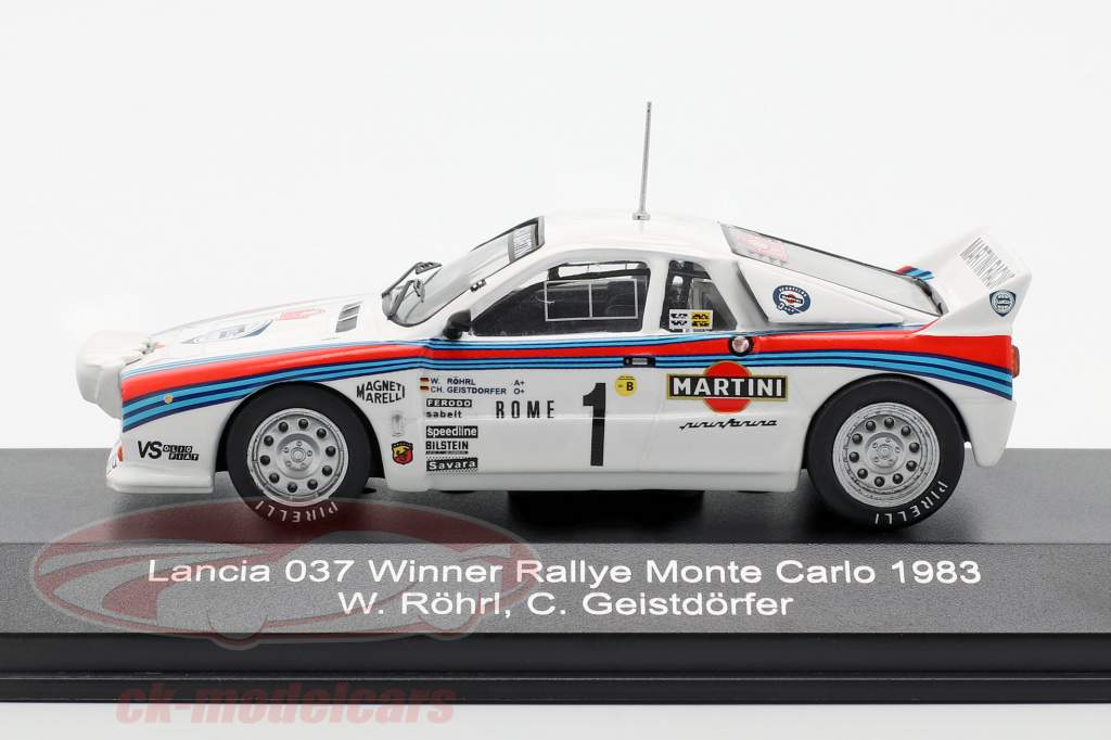 Lancia 037 #1 胜利者 Rallye Monte Carlo 1983 Röhrl, Geistdörfer 1:43 CMR