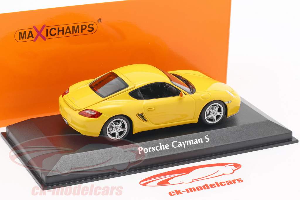 Porsche Cayman S (987c) année de construction 2005 jaune 1:43 Minichamps