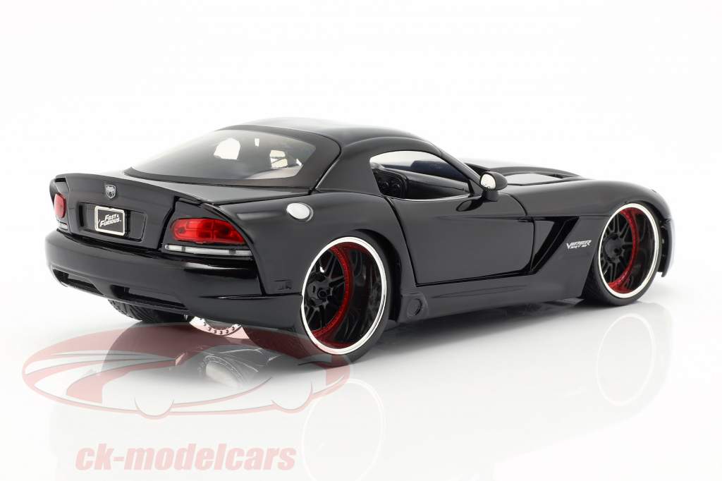 Letty's Dodge Viper SRT 10 电影 Fast and Furious 7 (2015) 黑 1:24 Jada Toys