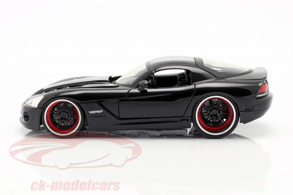 Letty's Dodge Viper SRT 10 フィルム Fast and Furious 7 (2015) 黒 1:24 Jada Toys