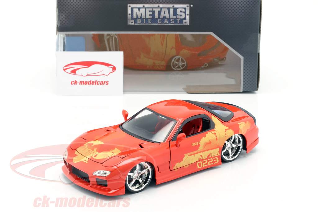 Orange Julius' Mazda RX-7 1995 фильм 2 Fast 2 Furious (2003) 1:24 Jada Toys