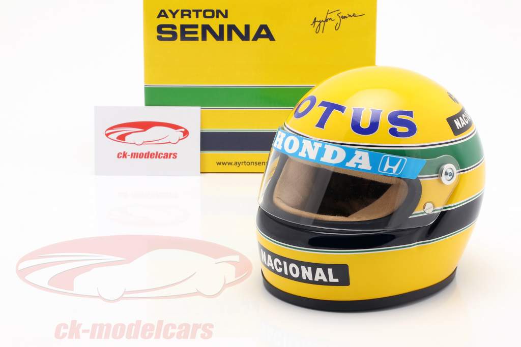 Ayrton Senna Lotus 99T #12 formule 1 1987 casque 1:2