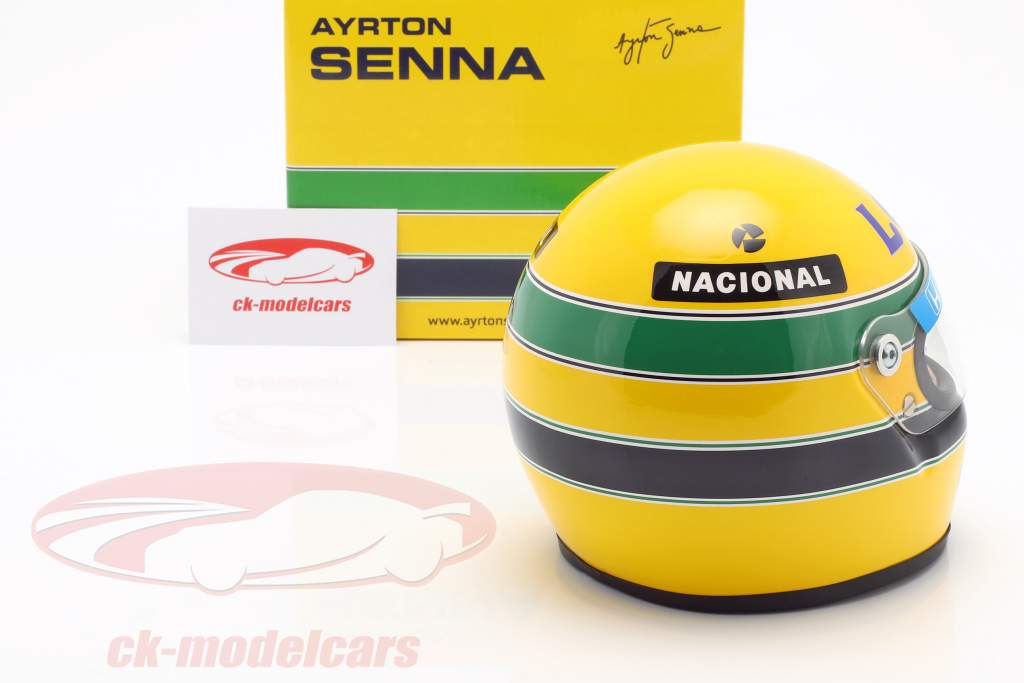 Ayrton Senna Lotus 99T #12 Formel 1 1987 Helm 1:2