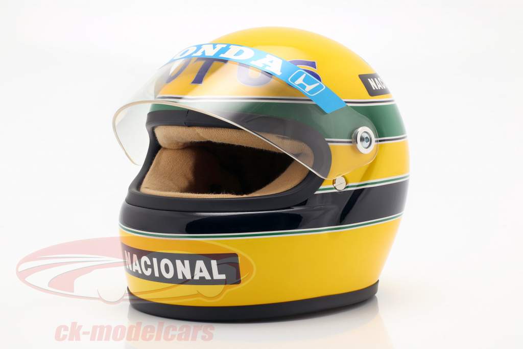 Ayrton Senna Lotus 99T #12 Formel 1 1987 Helm 1:2