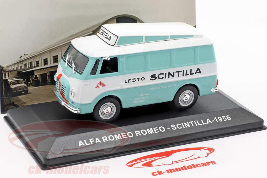 Alfa Romeo Romeo van Scintilla turkis / hvid 1:43 Altaya