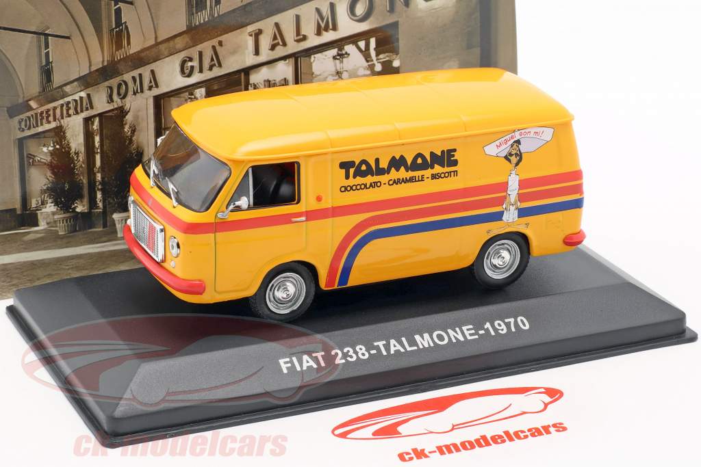 Fiat 238 busje Talmone Bouwjaar 1970 oranje 1:43 Altaya