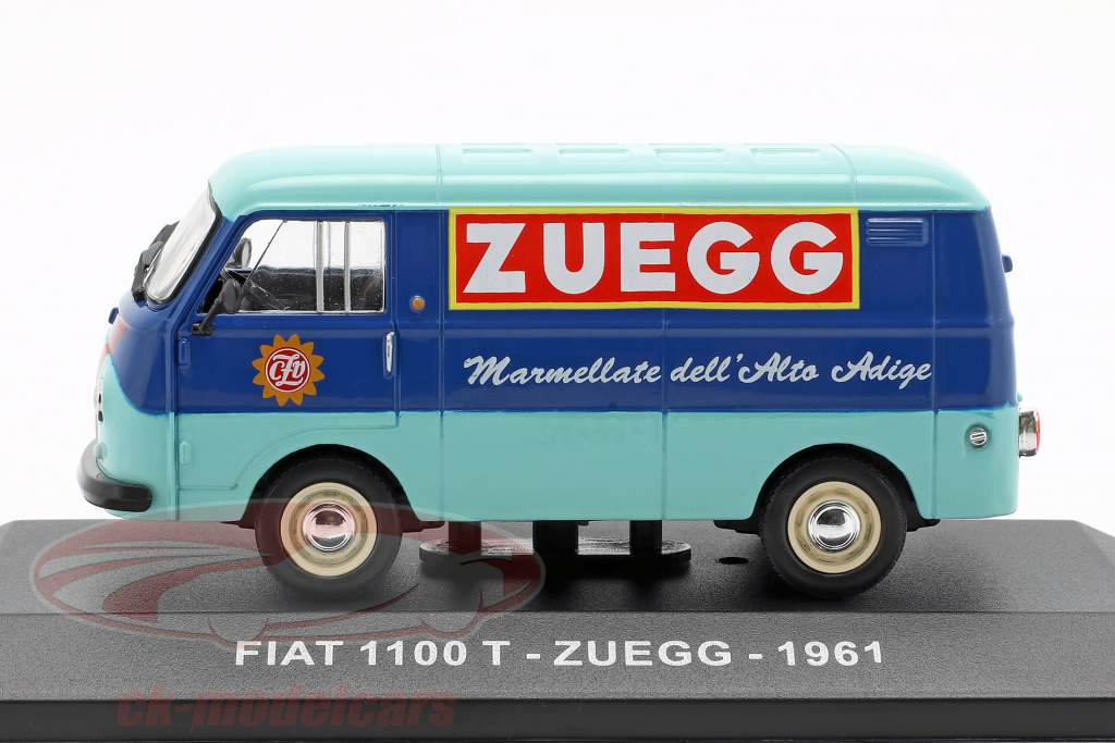 Fiat 1100 T van Zuegg année de construction 1961 turquoise / bleu 1:43 Altaya