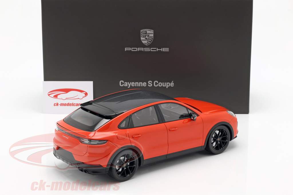 Porsche Cayenne S Coupe Opførselsår 2019 lava appelsin 1:18 Norev