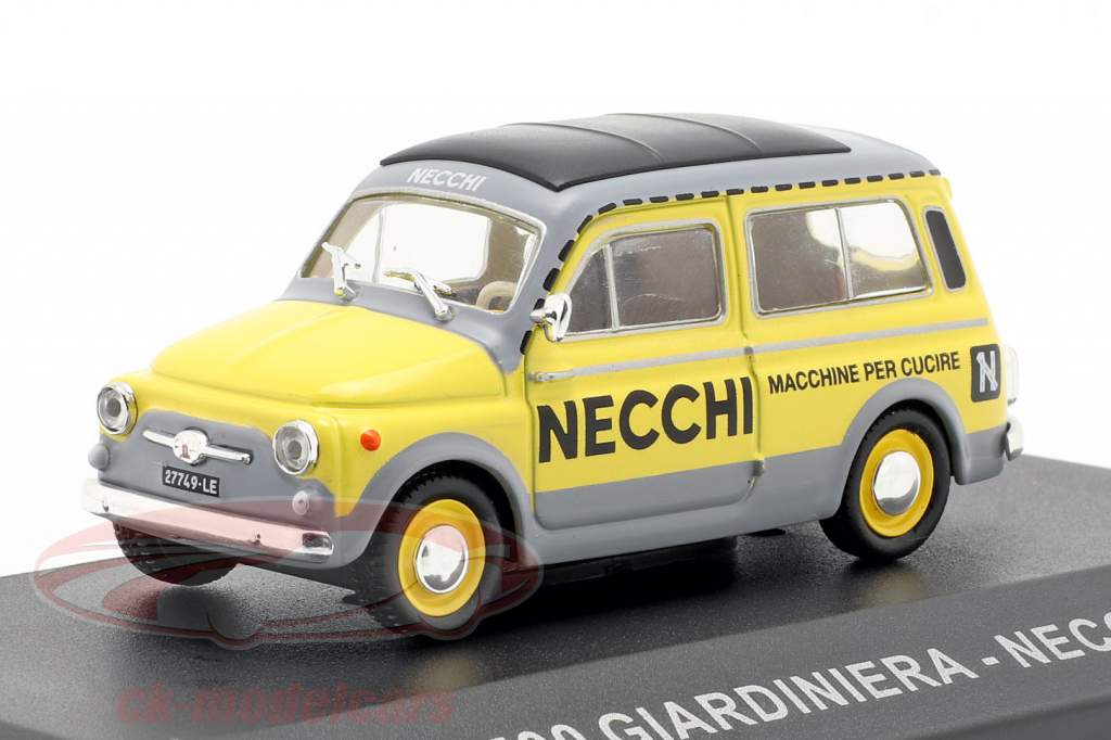 Fiat 500 Giardiniera Necchi  year 1960 yellow / grey 1:43 Altaya