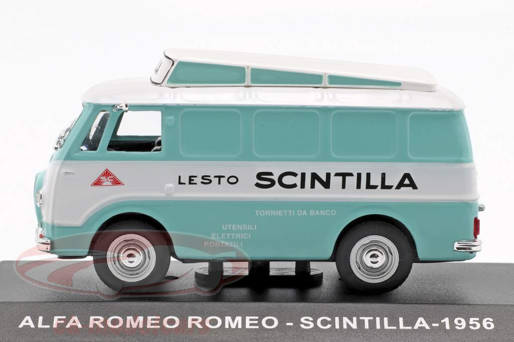 Alfa Romeo Romeo van Scintilla turquoise / blanc 1:43 Altaya