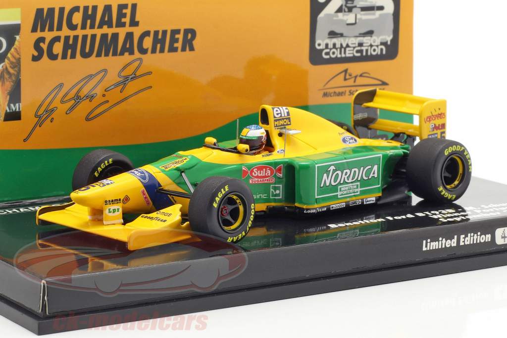 M. Schumacher Benetton B193B #5 Winner Portugal GP Formel 1 1993 1:43 Minichamps