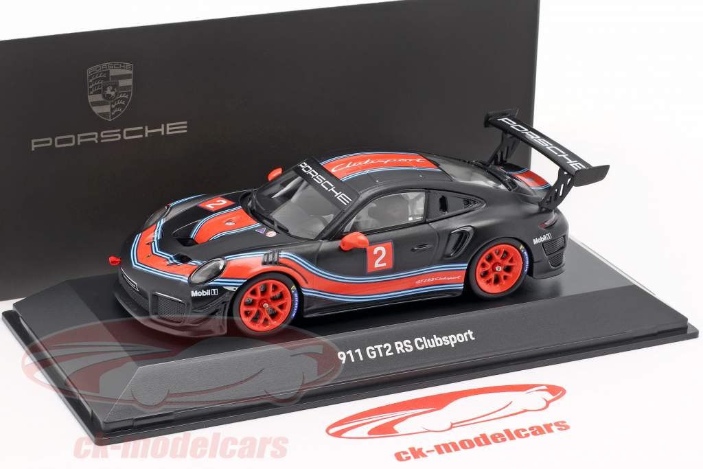 Porsche 911 (991 II) GT2 RS Clubsport #2 black / red / blue 1:43 Spark