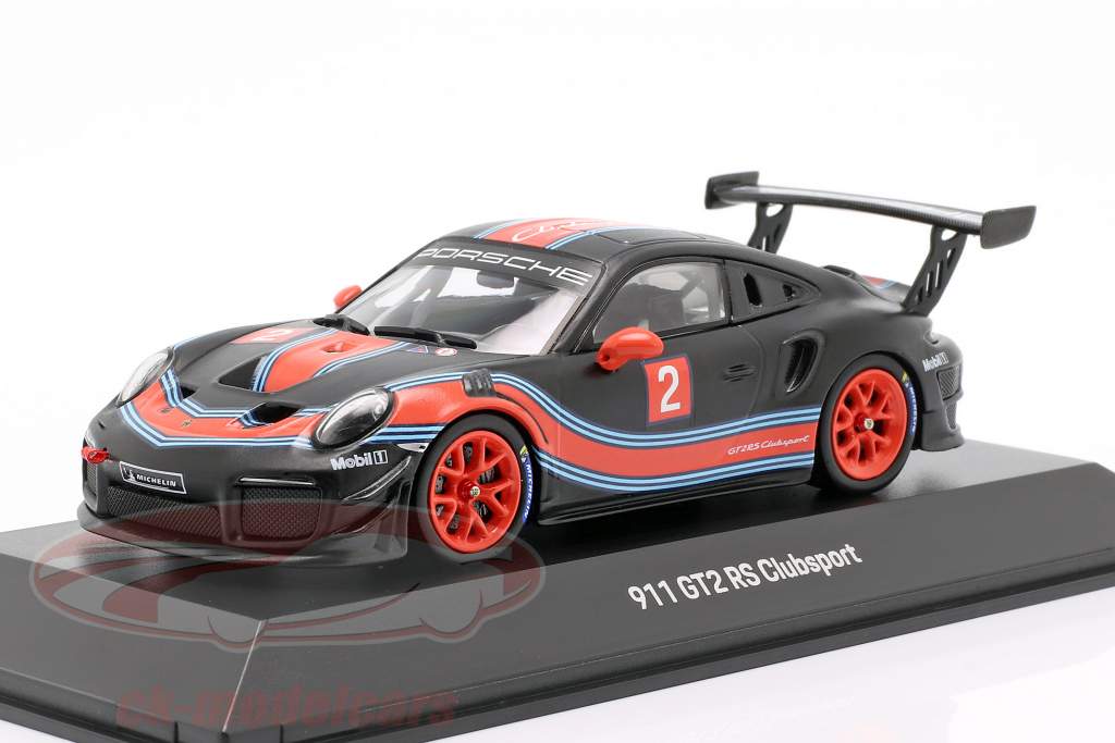 Porsche 911 (991 II) GT2 RS Clubsport #2 black / red / blue 1:43 Spark