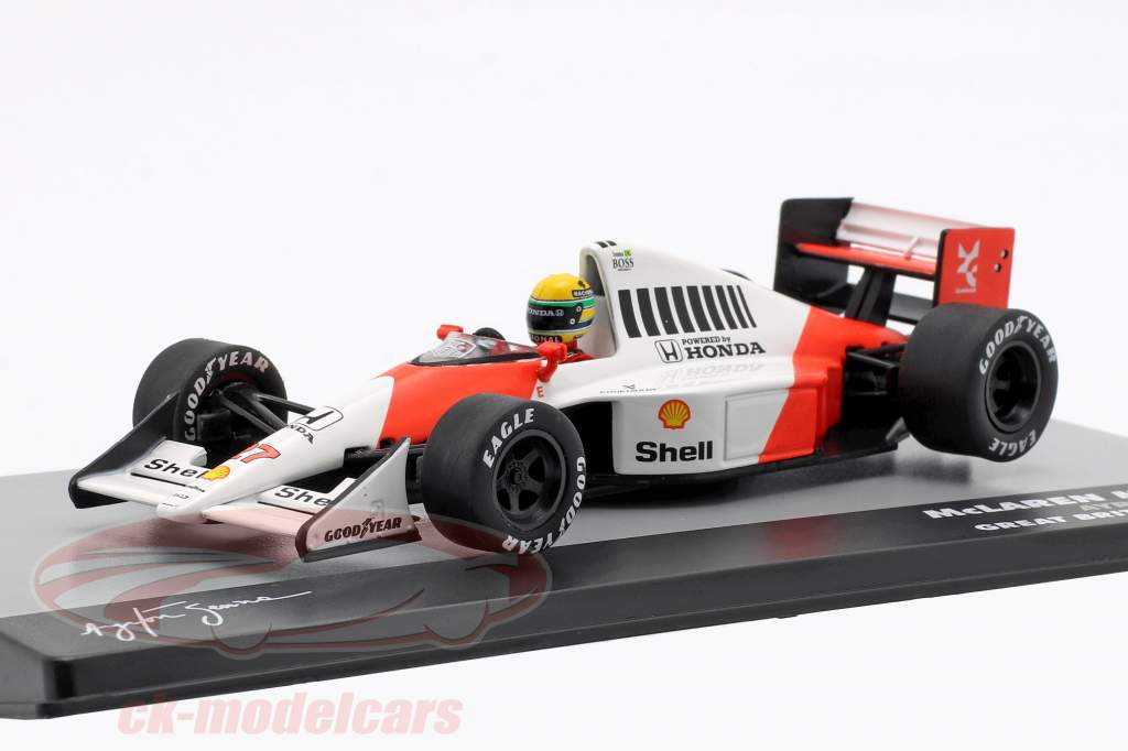 A. Senna McLaren MP4/5B #27 Britannico GP formula 1 Campione del mondo 1990 1:43 Altaya
