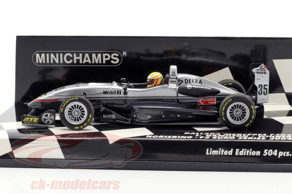 L. Hamilton Dallara F302 #35 ganador Norisring F3 Euro Series 2004 1:43 Minichamps