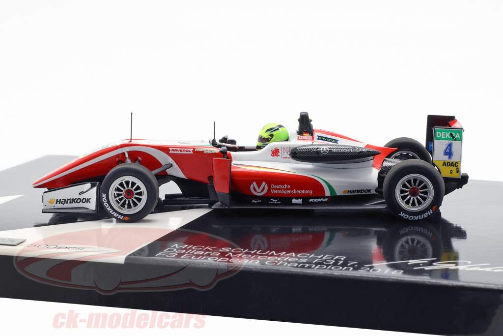 Mick Schumacher Dallara F317 #4 formule 3 champion 2018 1:43 Minichamps