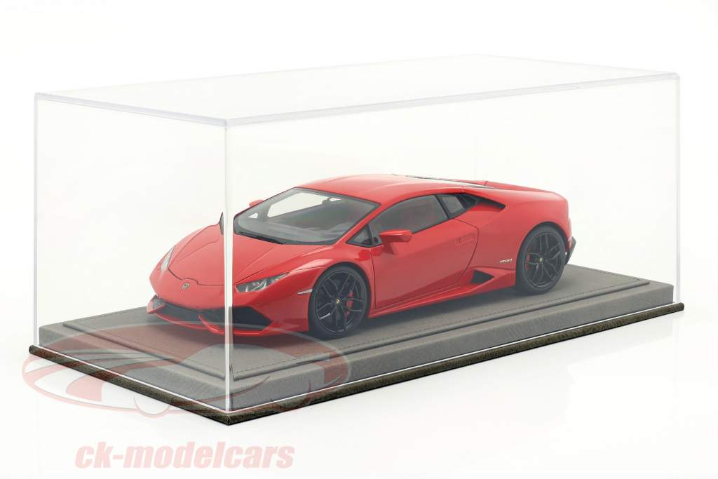 优质亚克力高清透明展示盒~用于汽车模型比例 1:18 浅灰色 BBR