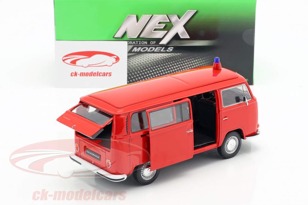 Welly 1:24 Volkswagen T2 消防 築 1972 赤 22472GFire モデル 車 22472GFire 4891761124724