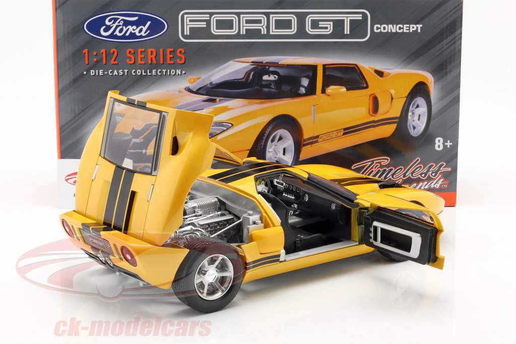 Ford GT Concept Car 2004 yellow / black 1:12 MotorMax