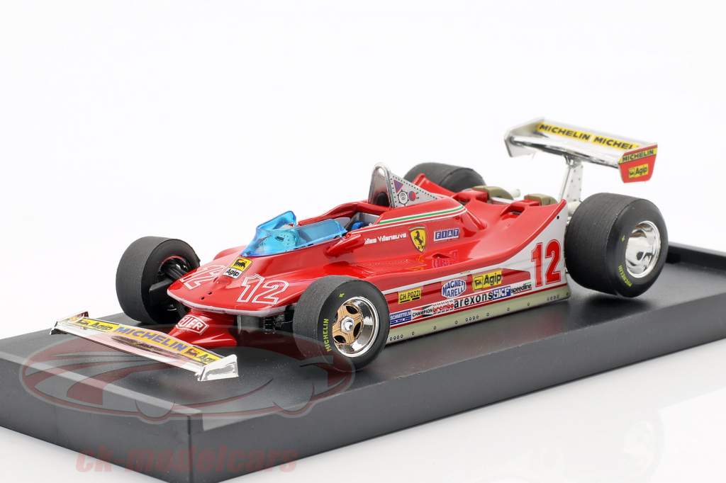 Gilles Villeneuve Ferrari 312T4 #12 第2 法国 GP 公式 1 1979 1:43 Brumm
