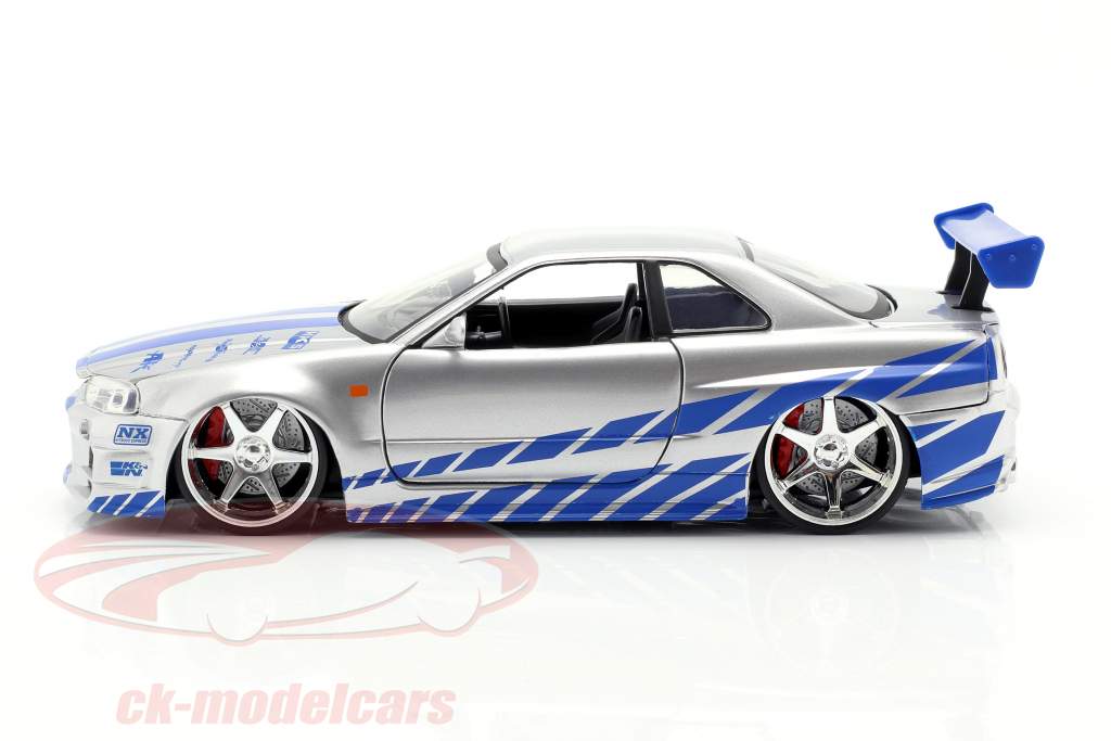 Brian's Nissan Skyline GT-R (R34) Film 2 Fast 2 Furious 2003 1:24 Jada Toys